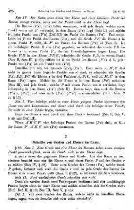 2. Schnitte von Graden und Ebenen im Raum.