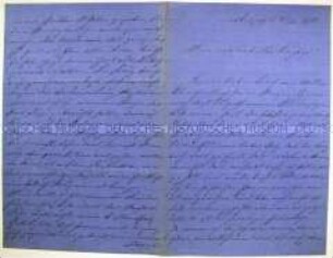 Brief an Bernhard Rostosky von seiner Frau