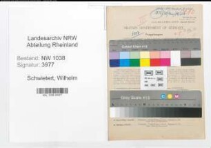 Entnazifizierung Wilhelm Schwietert , geb. 01.08.1898 (Beamter)