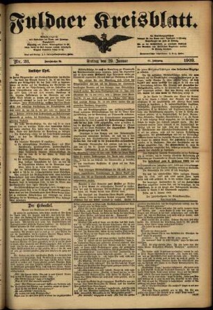 Ausgabe vom Freitag, den 29. Januar 1909.