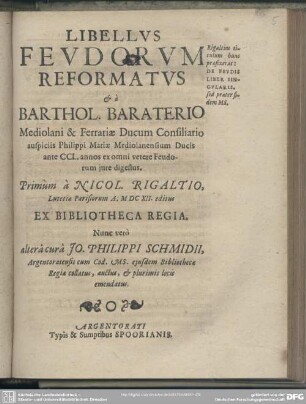 Libellus feudorum reformatus