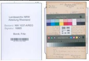 Entnazifizierung Fritz Borck , geb. 08.05.1889 (Bahnrat)
