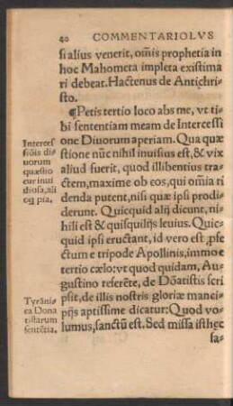 Commentariolus De Intercessione Divorum