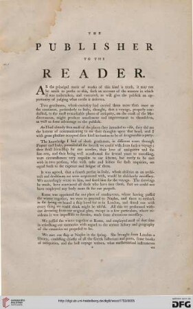 The Publisher to the Reader