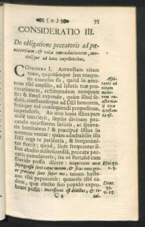 Consideratio III. De obligatione peccatoris ad poenitentiam, ...