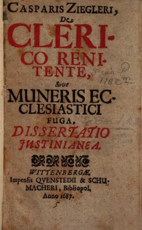 De clerico renitente