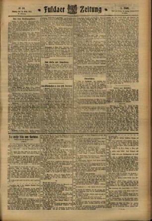 Zweite Ausgabe vom Montag, den 13. März 1911.