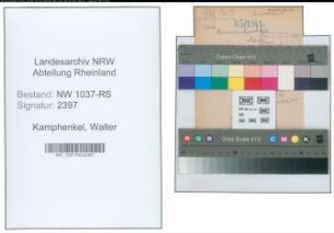 Entnazifizierung Walter Kamphenkel , geb. 21.08.1898 (Strassenbahner)