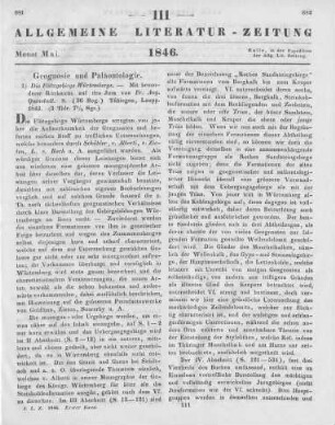 Quenstedt, F. A.: Die Flötzgebirge Würtembergs. Mit besonderer Rücksicht auf den Jura. Tübingen: Laupp 1843