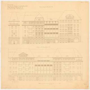 Siedlung Haeselerstraße, Berlin-Charlottenburg: Block 16, Haeselerstraße 1-7c/Königin-Elisabeth-Straße 33-37: Ansicht 1:100