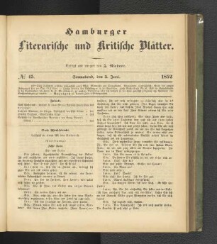 No. 45. 5. Juni 1852