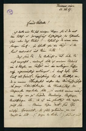 Brief vom 12. Dezember 1867
