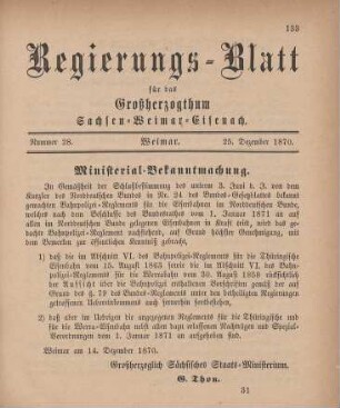 Nr. 28 : 25. Dezember 1870