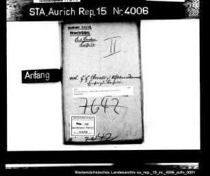 Der dem Schiffer H.H. Arends in dem Wybelsumer Hammrich gestattete Kramhandel