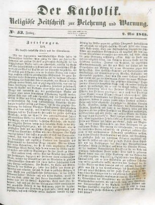 245-247 Zeitfragen : XVI. Die deutsch-katholische Kirche und der Liberalismus