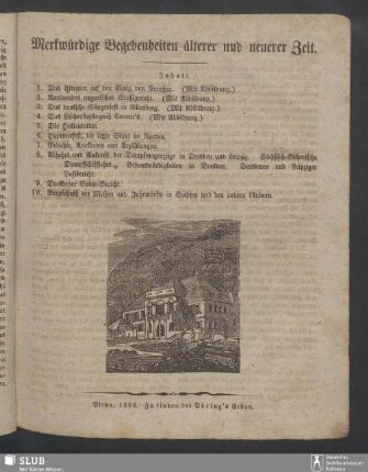 Merkwürdige Begebenheiten älterer und neuerer Zeit, 1862