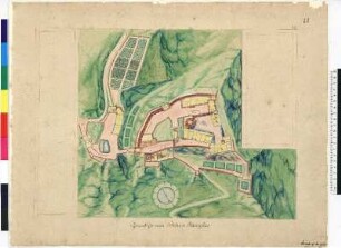 Grundriß von Schloss Rheinfels (aufklappbar) [22]