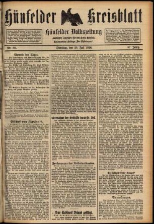 Ausgabe vom Dienstag, den 20. Juli 1926.