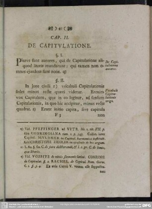 Cap. II. De Capitulatione