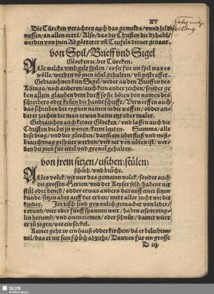 von Spil/ Brieff und Sigel Glocken [et]c. der Türcken
