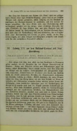 93. Ludwig XVI. vor dem National-Convent und seine Hinrichtung