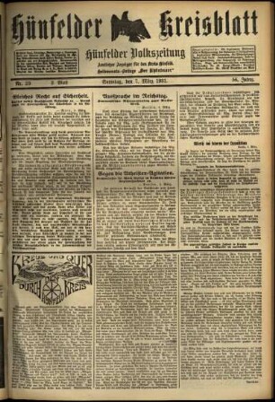 Zweite Ausgabe vom Samstag, den 07. März 1931.