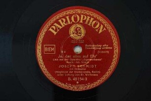 Ja, das alles auf Ehr' : Lied aus der Operette: "Zigeunerbaron" / Musik: Joh. Strauß
