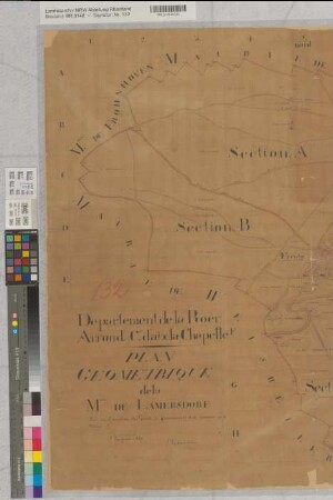 Departement de la Roer. Arrondissement d'Aix-la-Chapelle. Plan géométrique de la mairie de Lamersdorf (Übersichtspause)