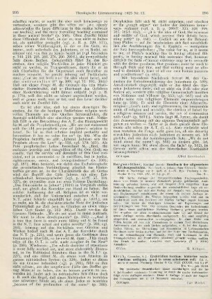 296 [Rezension] Kirch, Conradus, Enchiridion fontium historiae ecclesiasticae antiquae, quod in usum scholarum coll. Ed. 4., aucta et emend