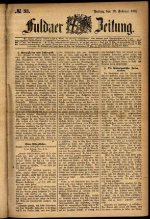 Ausgabe vom Freitag, den 10. Februar 1882.