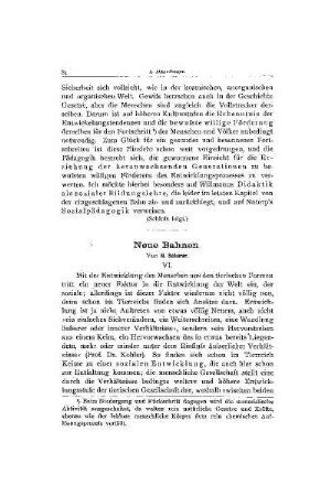 Neue Bahnen : VI.