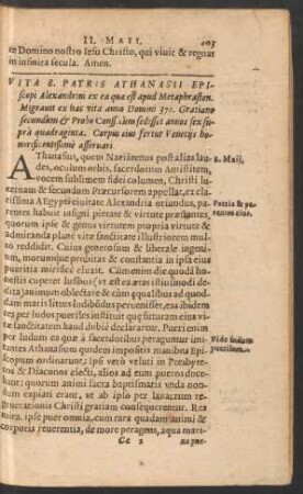 Vita S. Patris Athanasii Episcopi Alexandrini ...
