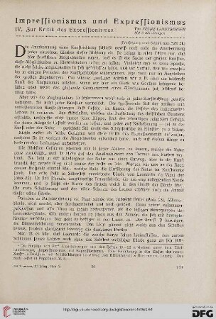 11.1919: Impressionismus und Expressionismus, [4], zur Kritik des Expressionismus