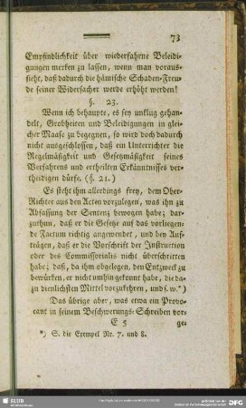 §. 23. [Der Untergebene darf sein Verfahren vertheidigen]