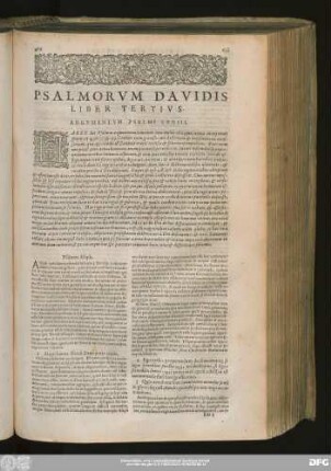 Psalmorum Davidis Liber Tertius.