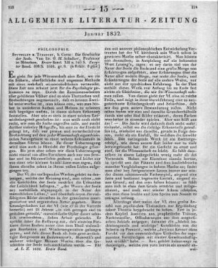 Schubert, G. H.: Die Geschichte der Seele. Bd. 1-2. Stuttgart, Tübingen: Cotta 1830
