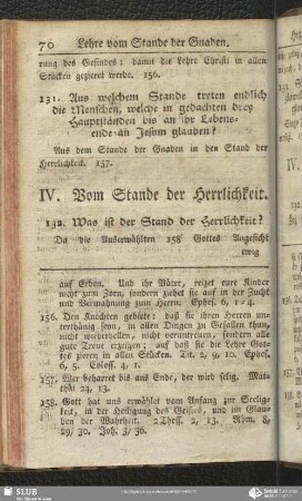 IV. Vom Stande der Herrlichkeit / IV. Wot togo Żtandu teje kschaßnoscżi