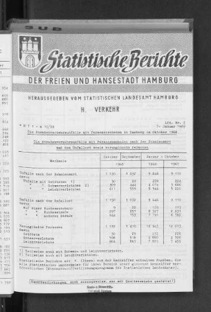 Die Straßenverkehrsunfälle mit Personenschaden in Hamburg im Oktober 1968 : Lfd. Nr. 2