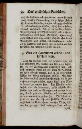 3. Soll ein Landmann arbeit- und sorgsam seyn.