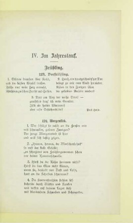 IV. Im Jahreslauf