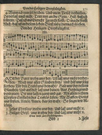 Von der Heiligen Dreyfaltigkeit.
