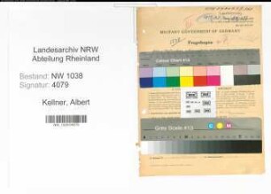 Entnazifizierung Albert Kellner , geb. 05.10.1895 (Referent)