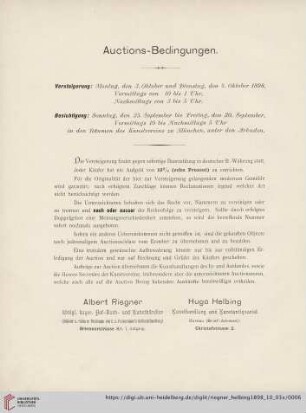 Auctions-Bedingungen