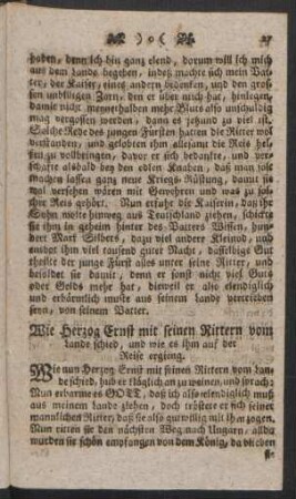 Wie Herzog Ernst mit seinen Rittern vom Land schied, und wie es ihm auf der Reise ergieng.