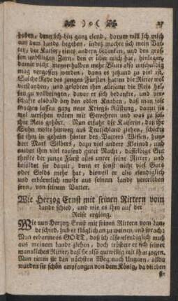 Wie Herzog Ernst mit seinen Rittern vom Land schied, und wie es ihm auf der Reise ergieng.