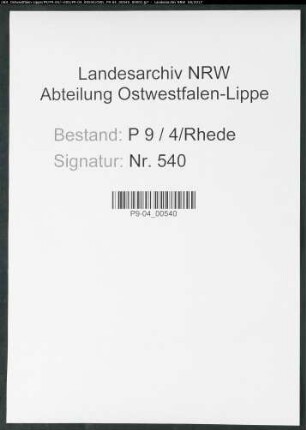 Namensverzeichnis Rhede, Sterbefälle