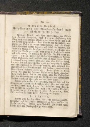 Siebentes Kapitel. Verpflanzung der Buchdruckerkunst nach den übrigen Welttheilen.
