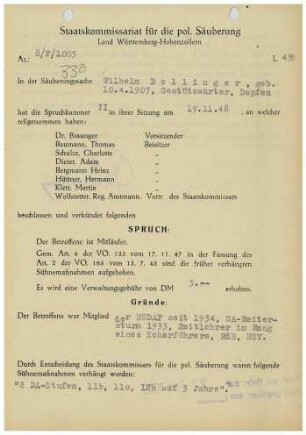 Dollinger, Wilhelm