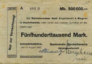 Gutschein - 500 Tausend Mark