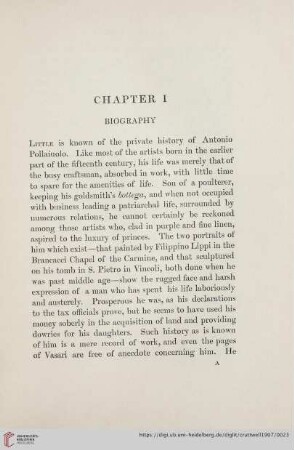 Chapter I: Biography